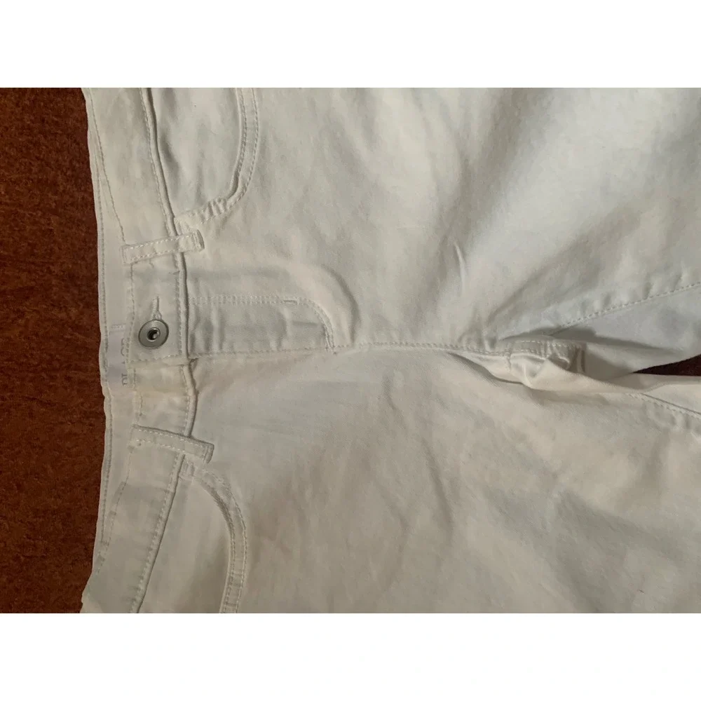 The Children's Place Girls White Denim Bermuda Shorts Size 10 Solid Basic Casual